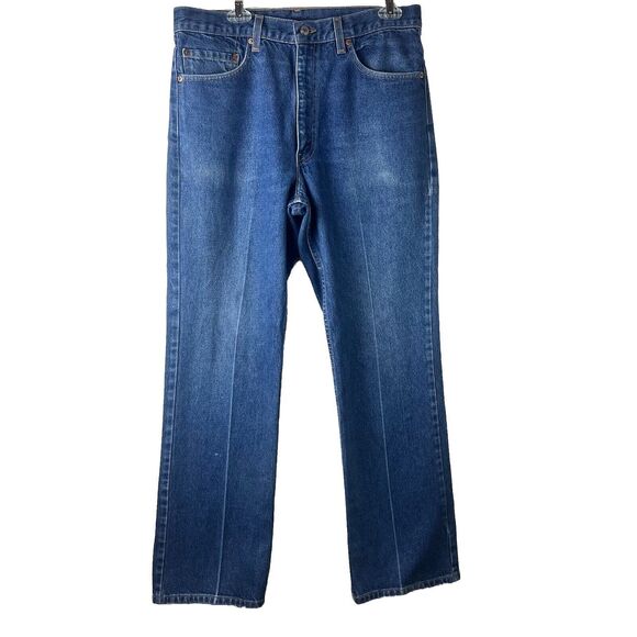 Made in USA Levi’s 517 217 RED TAB Blue Jeans Vintage 35 X 32 Boot Cut - Picture 1 of 10